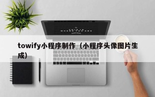 偃师towify小程序制作（小程序头像图片生成）